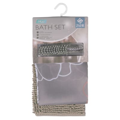JUEGO DE BAÑO 14 PIEZAS gris