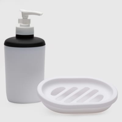 Set de baño de 6 piezas PVC blanco