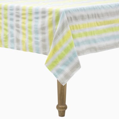 Mantel Algodón 180x240 Líneas Verdes1