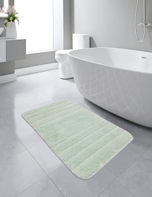 Piso de baño líneas turquesa