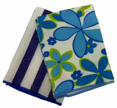 Set 2 Paño Cocina Microfibra Azul