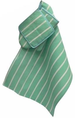 Set 3 Cocina Toma Olla Turquesa Listado