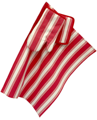 Set 3 Cocina Toma Olla Líneas Rojas