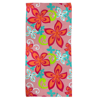 Toalla playa micro rectangular floral1