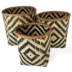 Canasto Redondo Rombos Mediano