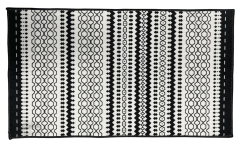 Alfombra bajada de cama diseño negra