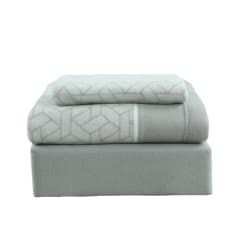 Sábana Polar Estampada Gris 2 Plazas