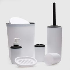 Set de baño de 6 piezas PVC blanco