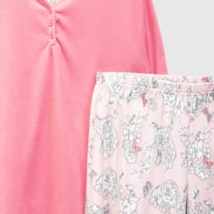 Pijama polar estampado fucsia