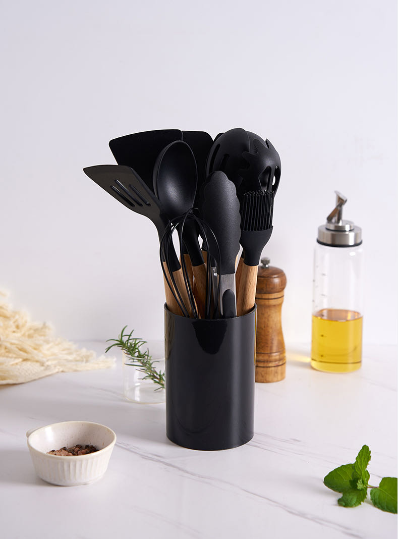 Set de cocina x12 negro2