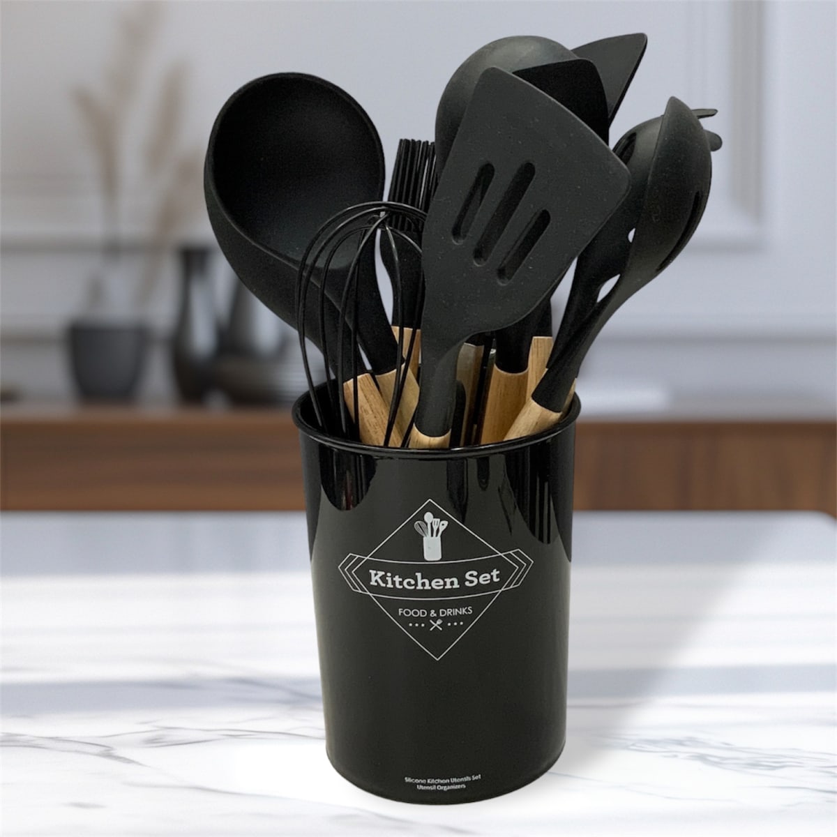 Set de cocina x12 negro4