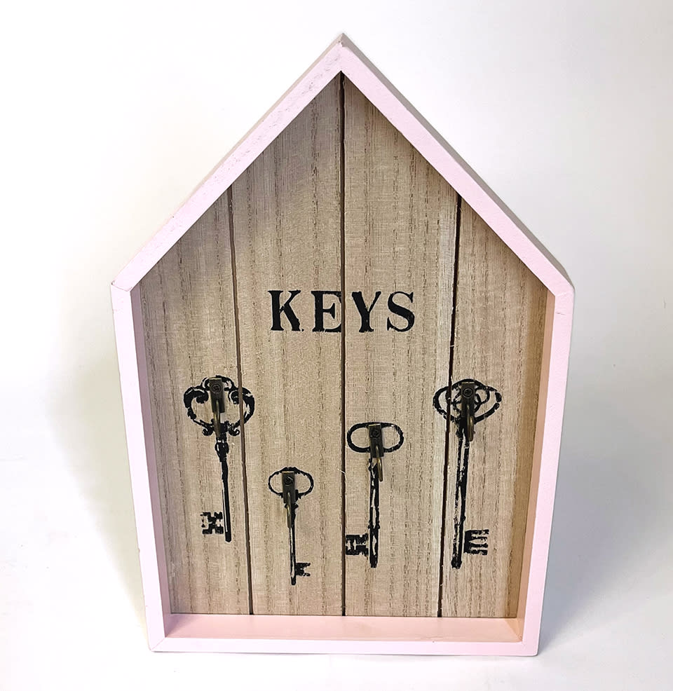 Porta llaves casa KEY rosado3