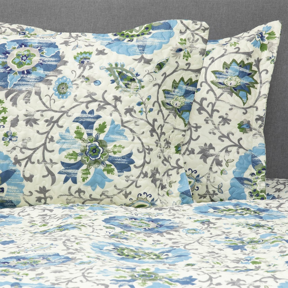 Cubrecama Estampado Flores Turquesas 2.5 P | OhZar