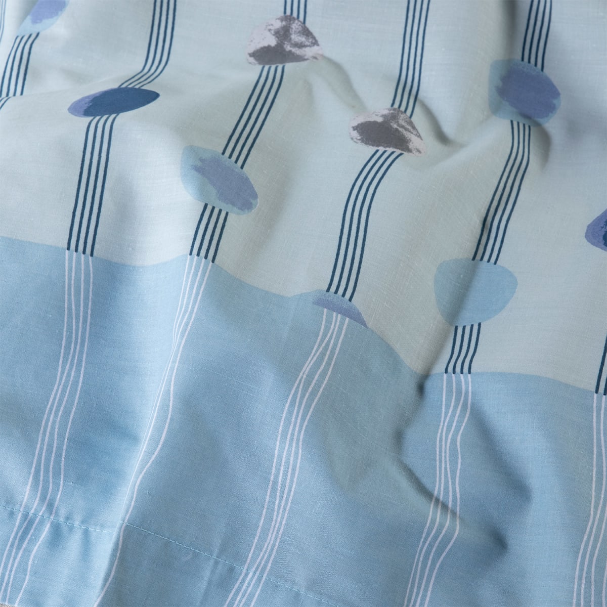 Sábana Zarina Estampada 1.5 P círculos celeste2