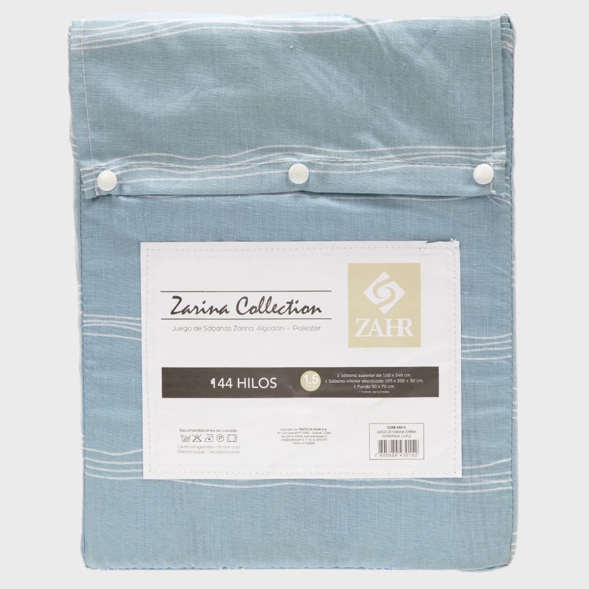 Sábana Zarina Estampada 1.5 P círculos celeste3