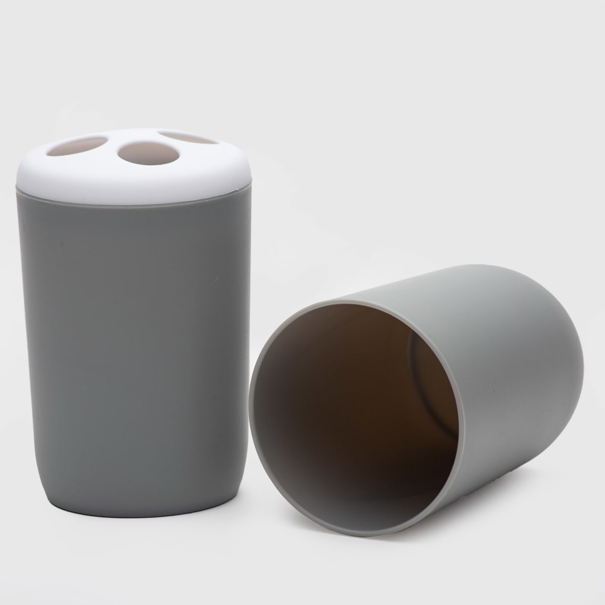 Set de baño de 6 piezas PVC gris3