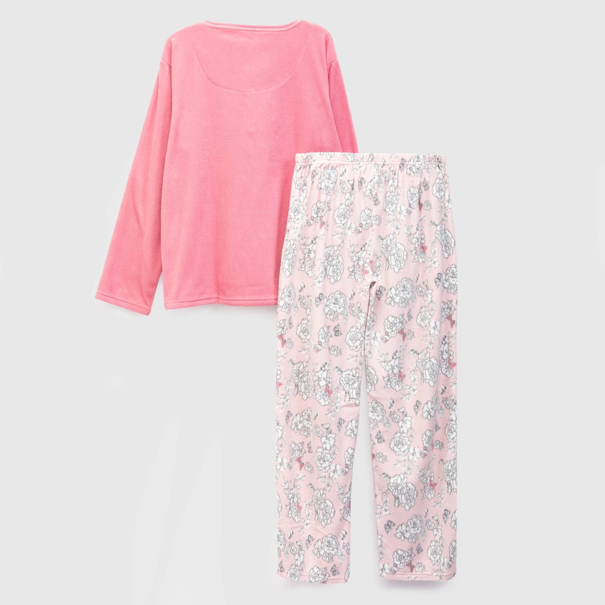 Pijama polar estampado fucsia2