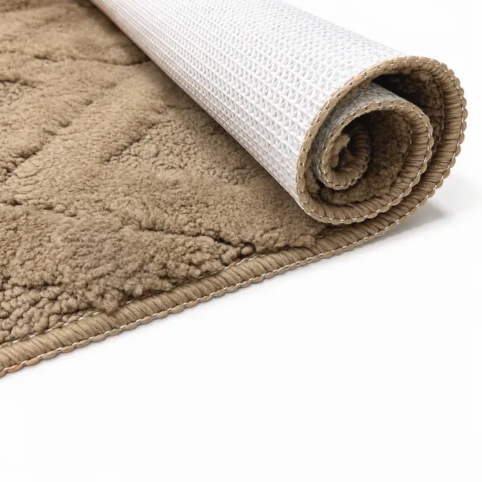ALFOMBRA DE BAÑO ROMBOS CAFÉ3