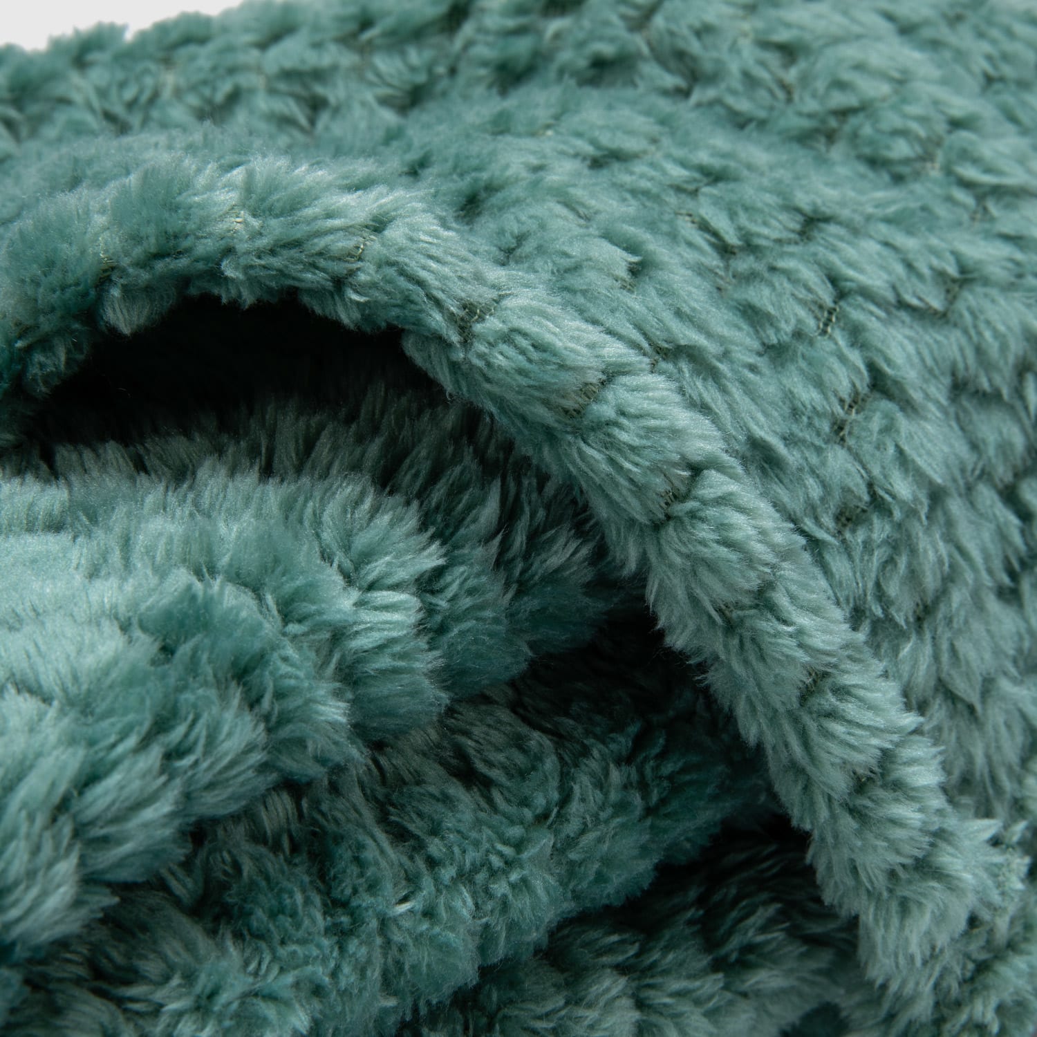 Manta Jacquard boucle verde