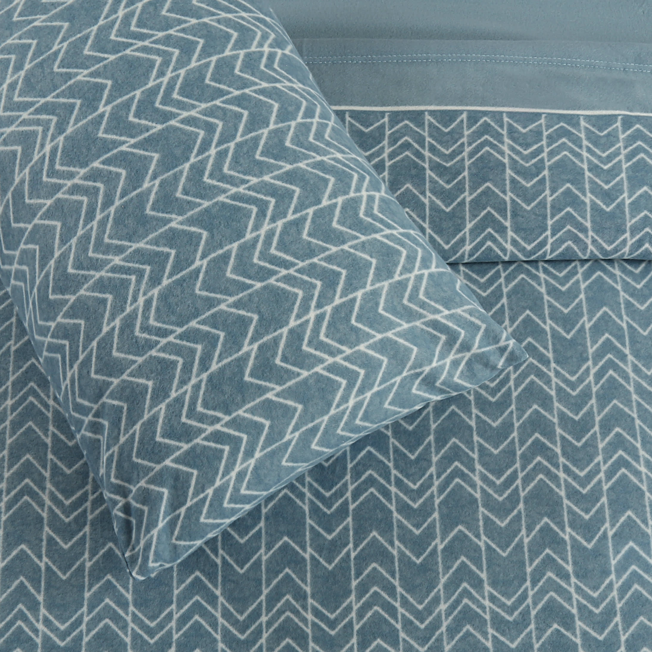 Sábana Polar Estampada azul 1.5 Plazas