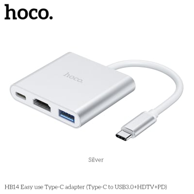 HUB USB-C (USB-A3.0+HDMI+USB-A) HB14