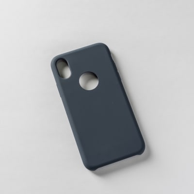 SILICONA SIN LOGO AZUL IPHONE X/XS