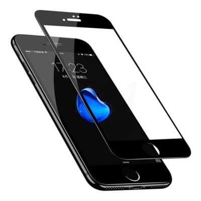 VIDRIO TEMPLADO 9D NEGRO IPHONE 6P/6SP/7P/8P