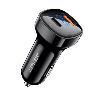 ENCHUFE AUTO 66W USB-C + USB-A (B4)