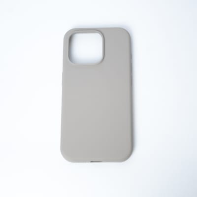 CARCASA DE SILICONA CON MAGSAFE IPHONE 14 PRO MAX GRIS ROCA