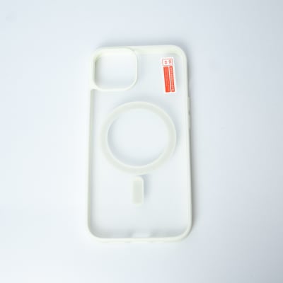 CARCASA TRANSPARENTE TPU + BORDE BLANCO IPHONE 14