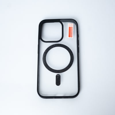 CARCASA TRANSPARENTE TPU + BORDE NEGRO IPHONE 15 PRO MAX