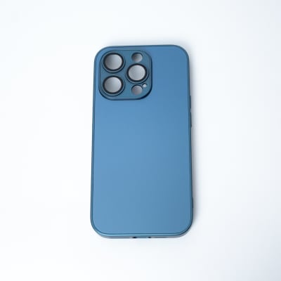 CARCASA AG VIDRIO METALIZADO MATE CON MAGSAFE IPHONE 14 PRO MAX AZUL