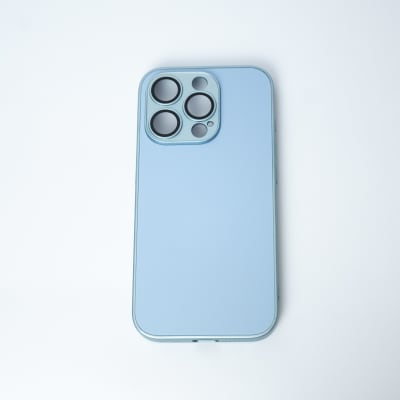 CARCASA AG VIDRIO METALIZADO MATE CON MAGSAFE IPHONE 14 PRO MAX CELESTE