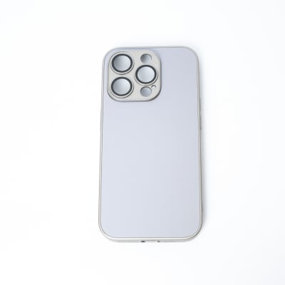 CARCASA AG VIDRIO METALIZADO MATE CON MAGSAFE IPHONE 15 PRO MAX GRIS