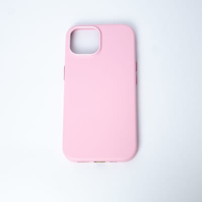 CARCASA CUERO MAGSAFE IPHONE 15 ROSADO