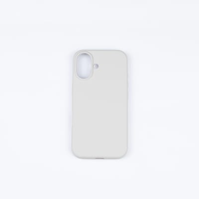 CARCASA DE SILICONA CON MAGSAFE IPHONE 16 GRIS ROCA