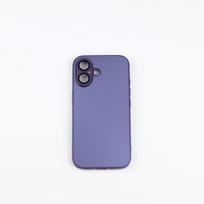 CARCASA AG VIDRIO METALIZADO MATE CON MAGSAFE IPHONE 16 LILA
