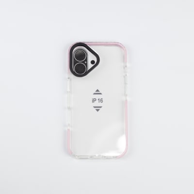 TIPO TECH 21 TRANSPARENTE BORDE ROSADO IPHONE 16
