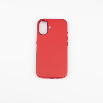 CARCASA CUERO MAGSAFE IPHONE 16 ROJO