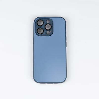 CARCASA AG VIDRIO METALIZADO MATE CON MAGSAFE IPHONE 16 PRO MAX AZUL