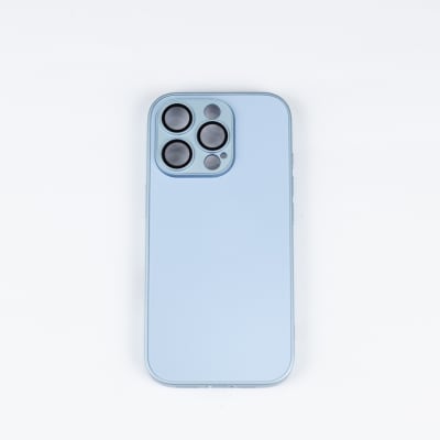CARCASA AG VIDRIO METALIZADO MATE CON MAGSAFE IPHONE 16 PRO MAX CELESTE