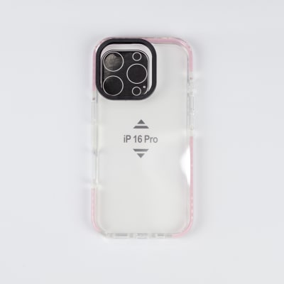 TIPO TECH 21 TRANSPARENTE BORDE ROSADO IPHONE 16 PRO MAX