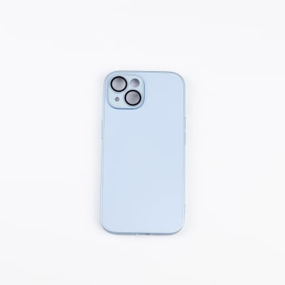 CARCASA AG VIDRIO METALIZADO MATE CON MAGSAFE IPHONE 13 CELESTE