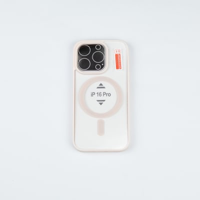 CARCASA TRANSPARENTE TPU + BORDE PALO ROSA IPHONE 14 PRO