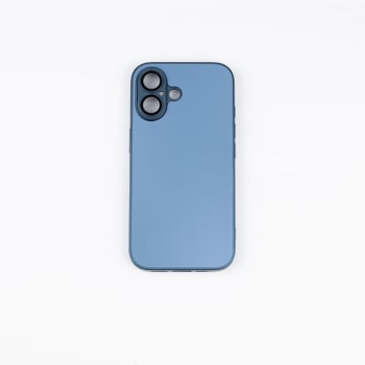 CARCASA AG VIDRIO METALIZADO MATE CON MAGSAFE IPHONE 16 PLUS AZUL