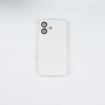 CARCASA AG VIDRIO METALIZADO MATE CON MAGSAFE IPHONE 16 PLUS BLANCO