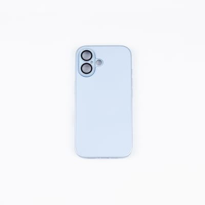 CARCASA AG VIDRIO METALIZADO MATE CON MAGSAFE IPHONE 16 PLUS CELESTE
