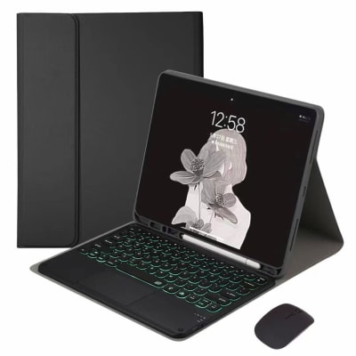CARCASA IPAD CON TECLADO, CON LUZ  Y TOUCHPAD NEGRO IPAD AIR 11 2024/2025 AIR 4/5 (10.9)
