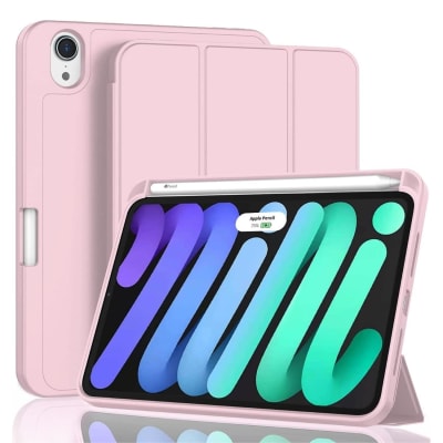 CARCASA CON TAPA Y RANURA APPLE PENCL, ROSADO, IPAD PRO 11 M1