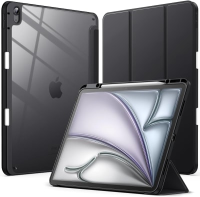 CARCASA ANTIGOLPE TRANSPARENTE CON TAPA COLOR NEGRO IPAD 10 GENERACION